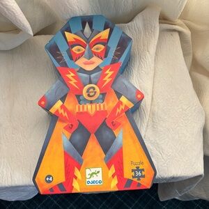 Djeco Laser Boy Superhero 36- Piece Kids Puzzle. Age 4+. All pieces are in place